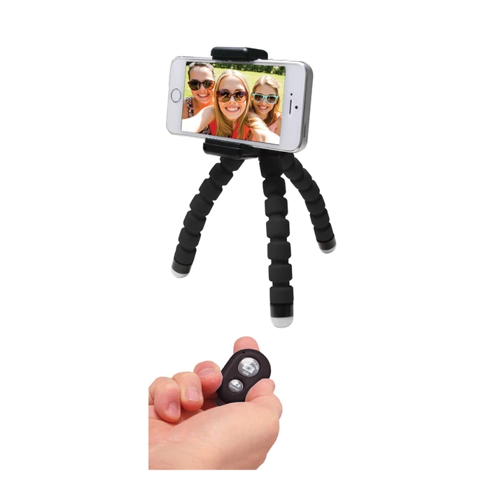 Τρίποδο - Μίνι MediaRange Universal With Flexible legs and remote shutter, Black (MRMA205)