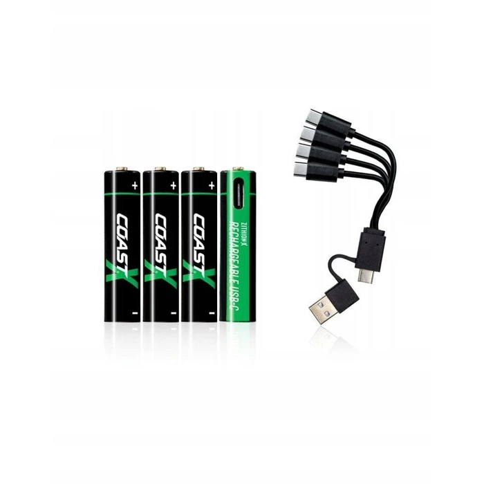 Επαναφορτιζόμενες μπαταρίες Rechargeable batteries - universal Coast Zithion-X Micro AAA Battery USB-C Charging Port, 1x4