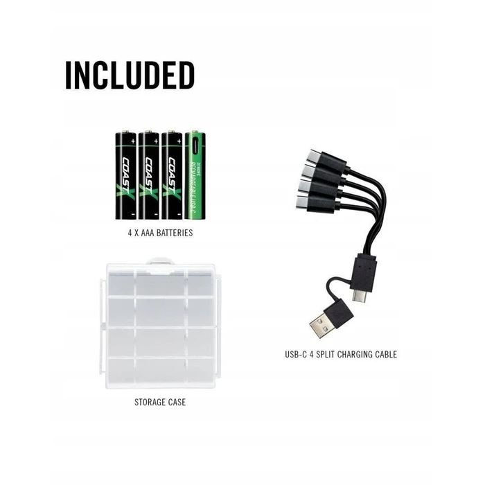 Επαναφορτιζόμενες μπαταρίες Rechargeable batteries - universal Coast Zithion-X Micro AAA Battery USB-C Charging Port, 1x4