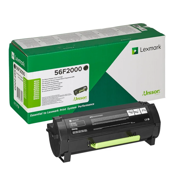 Toner Lexmark MS/MX 321/421/521/522/621/622 BLACK 6K (56F2000)