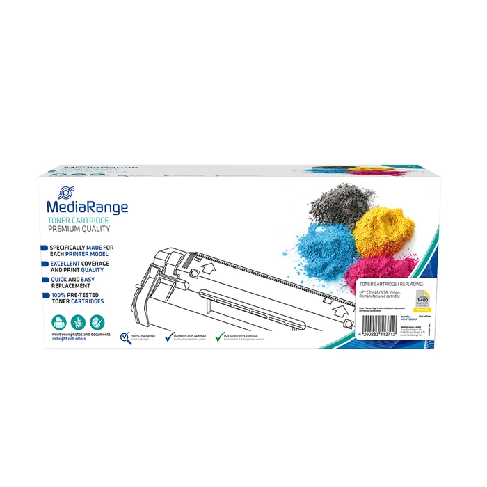 Toner Συμβατό MediaRange για Εκτυπωτές HP (Yellow) (CB542A/125A)