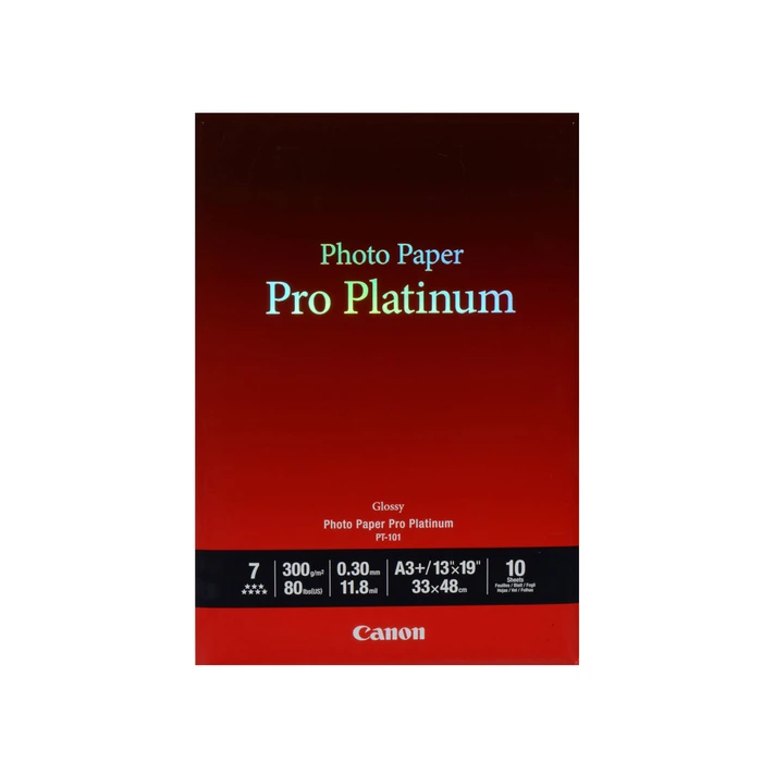 Φωτογραφικό Χαρτί Pro Platinum Canon A3+ 300g/m² Glossy 10 Φύλλα (2768B018)