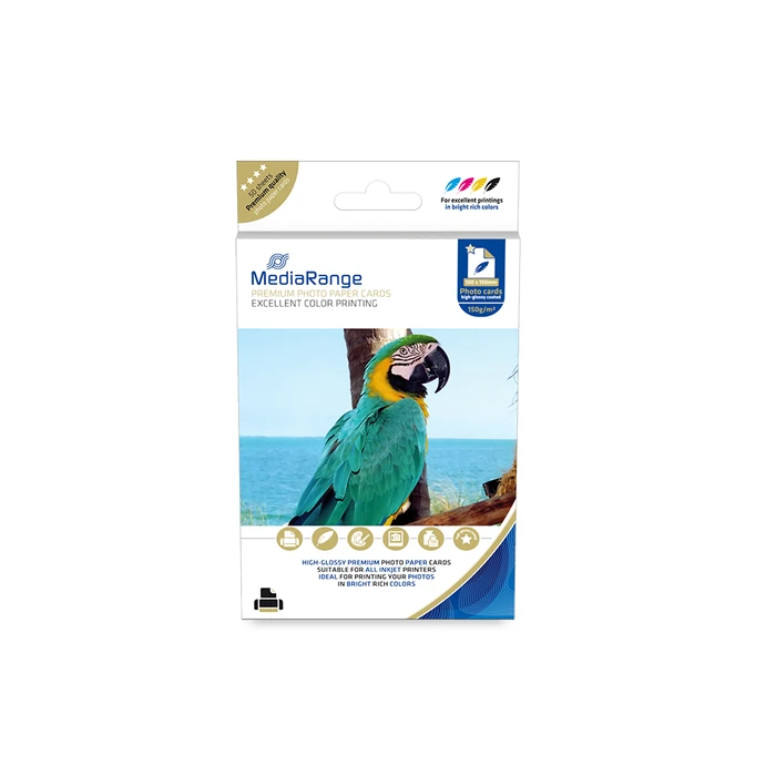 Φωτογραφικές Κάρτες MediaRange για Inkjet Εκτυπωτές High-Glossy 150g/m² 50 Φύλλα