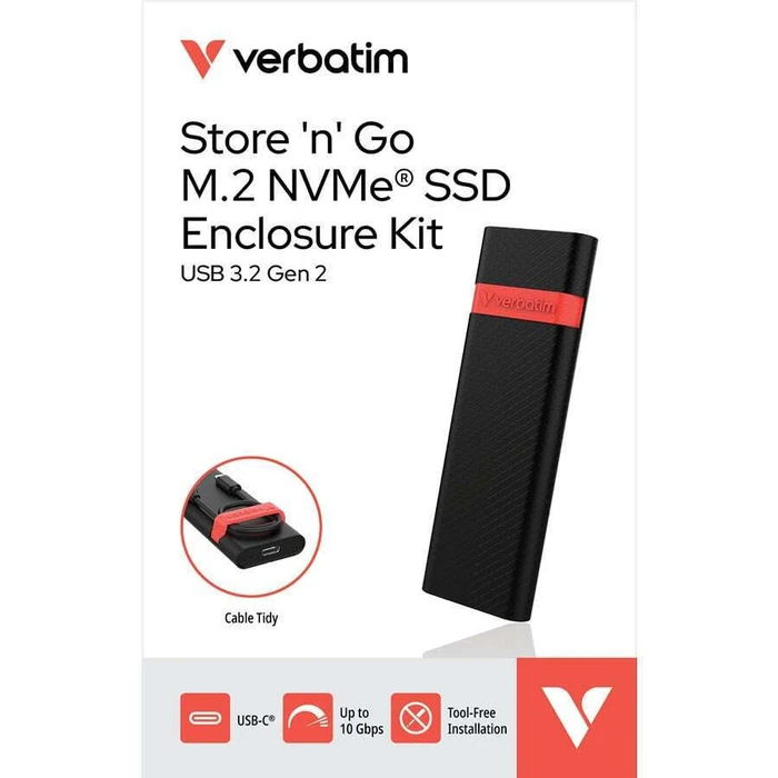 Verbatim Store 'n' Go USB 3.2 Gen 2 M.2 NVMe SSD Enclosure Kit (USB-C)