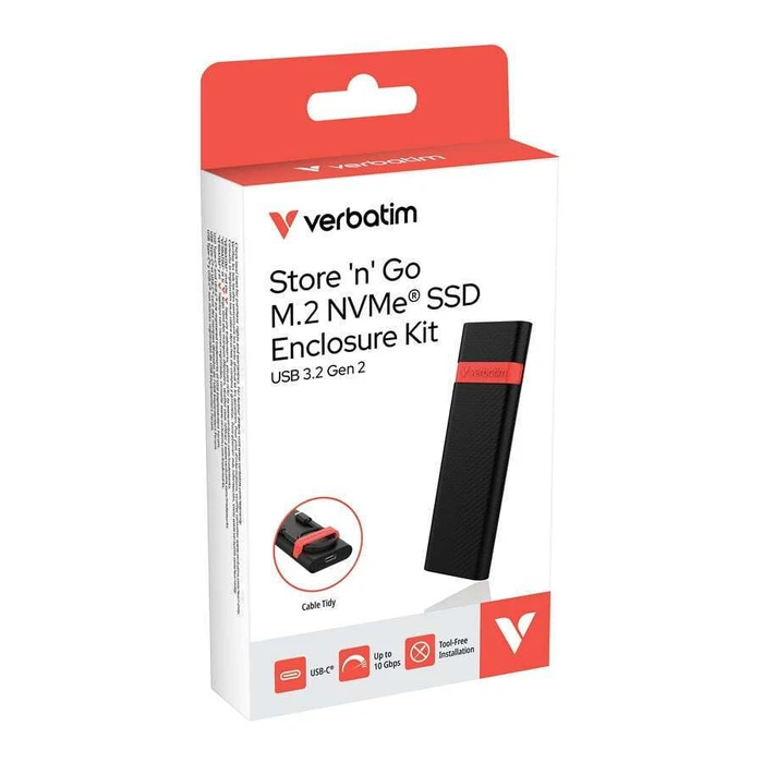 Verbatim Store 'n' Go USB 3.2 Gen 2 M.2 NVMe SSD Enclosure Kit (USB-C)
