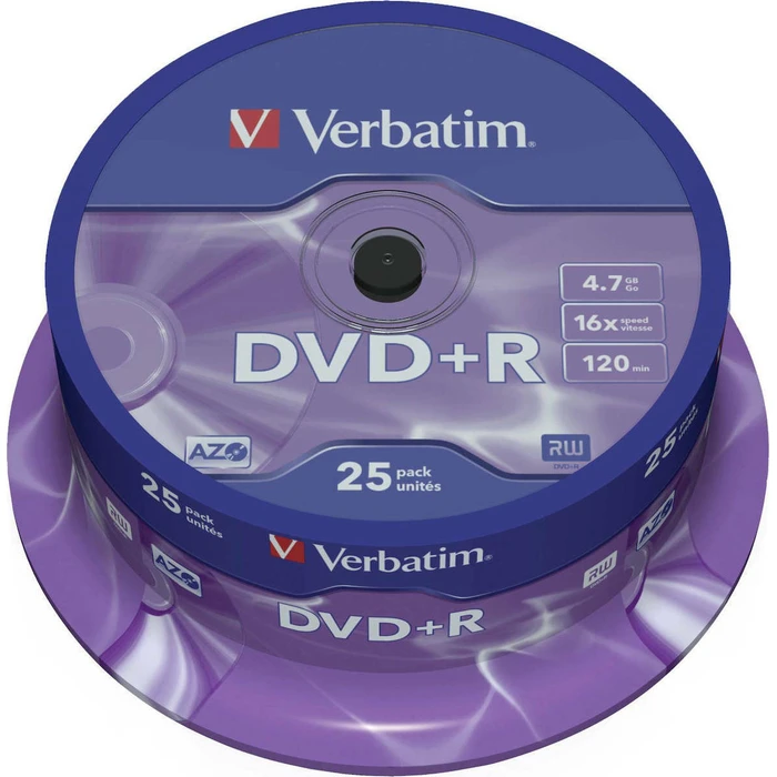 DVD+R Verbatim 1x25 4,7GB 16x Speed Matt Silver