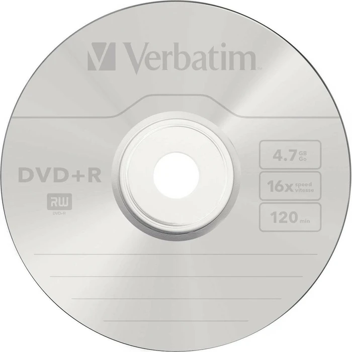 DVD+R Verbatim 1x25 4,7GB 16x Speed Matt Silver