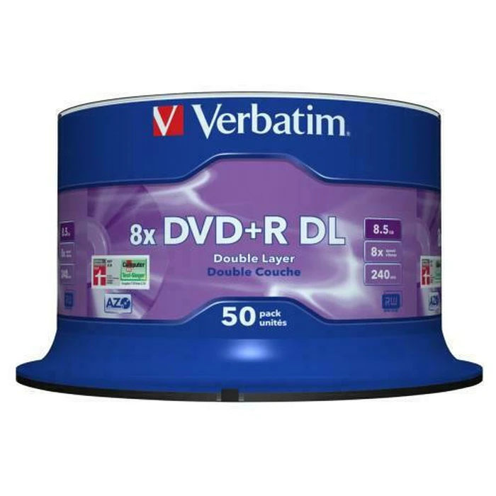 Verbatim DVD+R Double Layer 8x 8.5GB Matt Silver 1x50