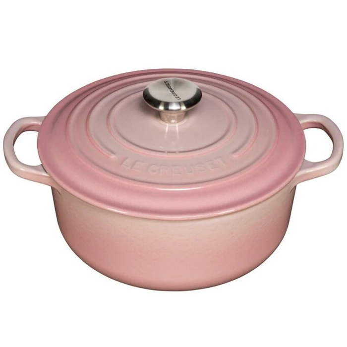 Le Creuset Signature Κατσαρόλα Στρογγυλή Χυτοσίδηρος 20 cm - Shell Pink (2.4 L)