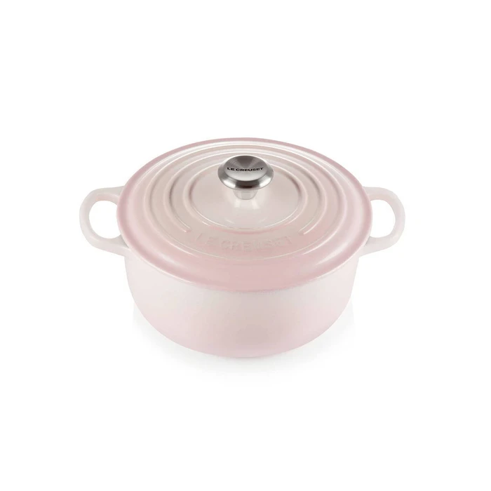 Le Creuset Signature Κατσαρόλα Στρογγυλή Χυτοσίδηρος 20 cm - Shell Pink (2.4 L)