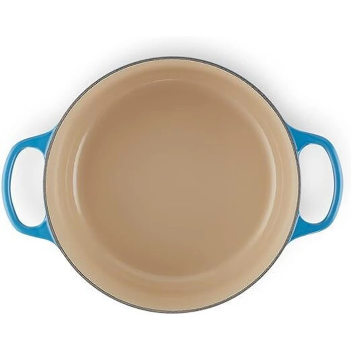 Le Creuset Signature Γάστρα Μαντεμένια με Καπάκι 24 cm Azure