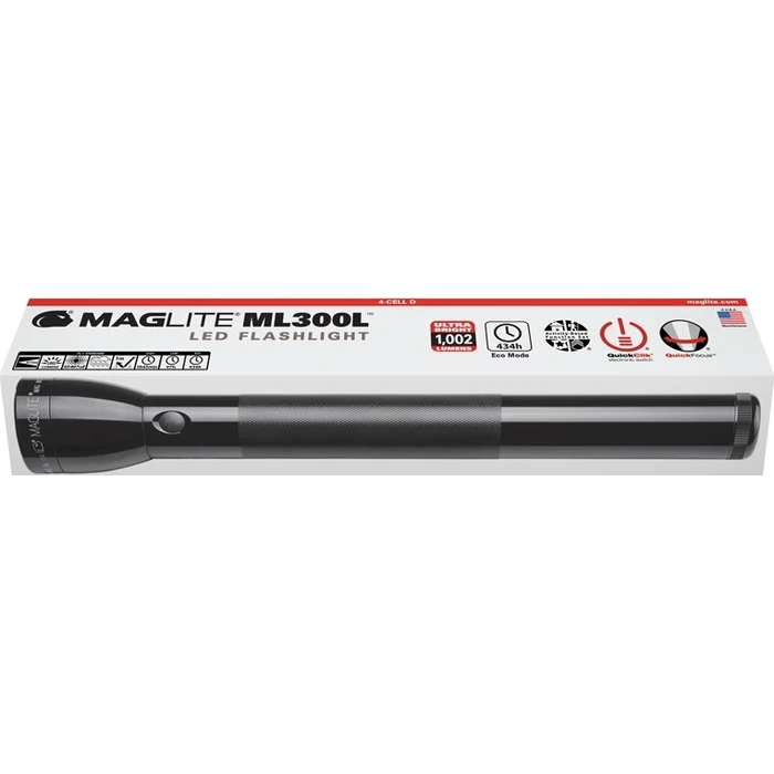 Maglite ML300L LED Flashlight 4xD Black 1002 lm
