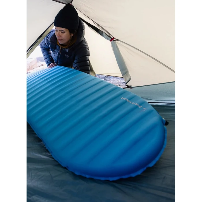 Thermarest Αυτοφούσκωτο Μονό Υπόστρωμα Camping Μπλε
