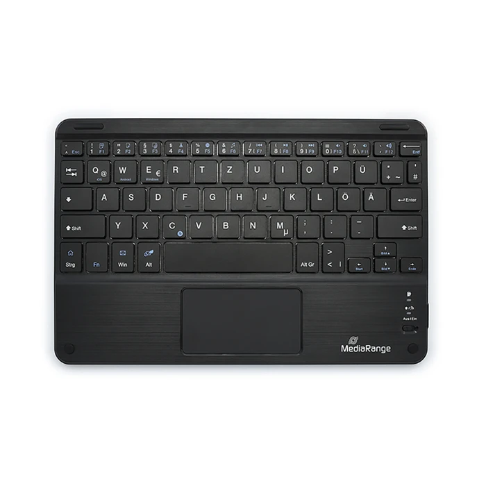 Πληκτρολόγιο Ασύρματο MediaRange Compact Bluetooth with 78 ultraflat keys and touchpad (Black)