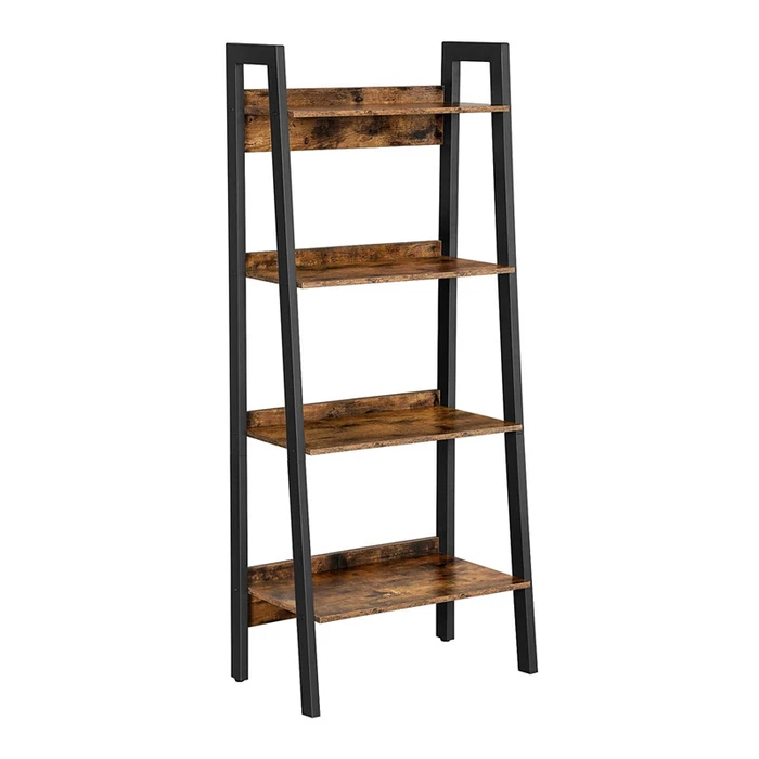 Μεταλλική Βιβλιοθήκη Vasagle 4 Ξύλινα Ράφια 56 x 34 x 137.5 cm