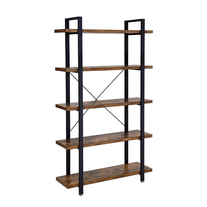 Vasagle Μεταλλική Ραφιέρα με 5 Ξύλινα Ράφια 105 x 33.5 x 177.5 cm (LLS55BX) (VASLLS55BX)