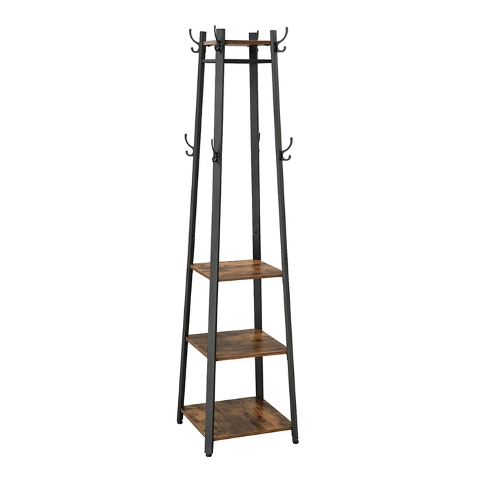 Vasagle Μεταλλικός Καλόγερος με 3 Ράφια 45 x 45 x 181 cm (LCR80X) (VASLCR80X)