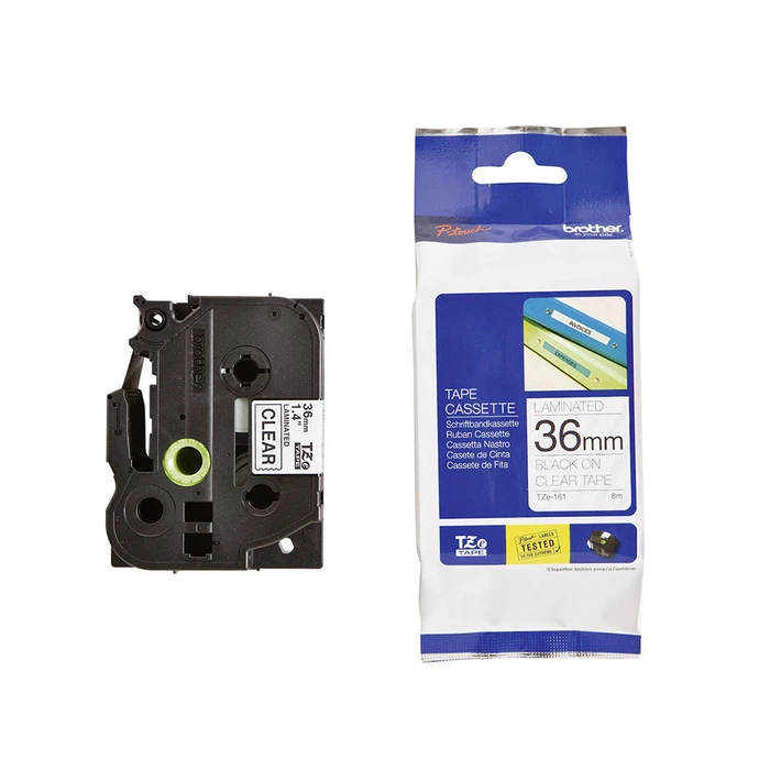 Ταινία Ετικετογράφου Brother P-Touch Black on Transparent 8m x 36mm (TZE161)