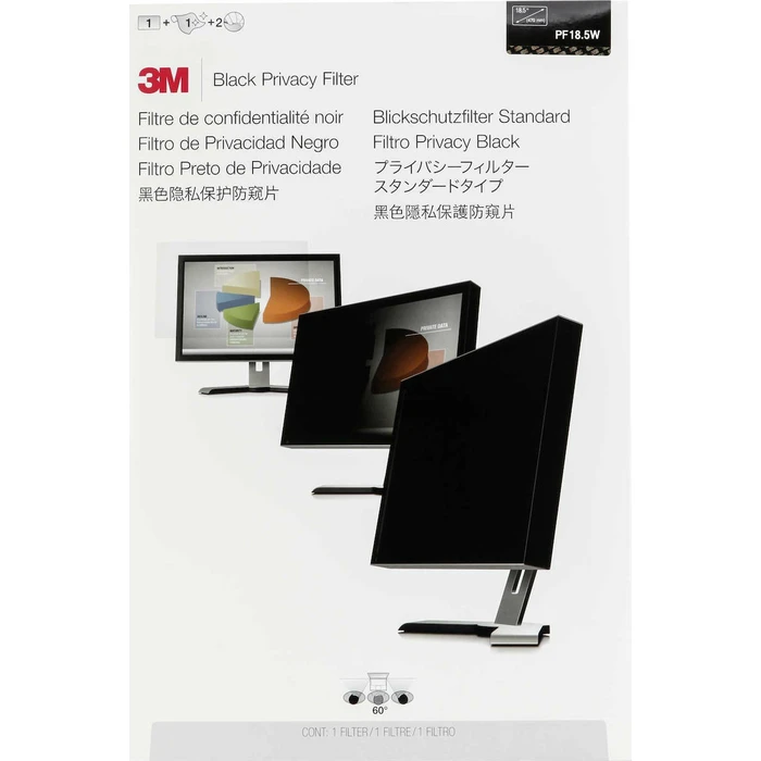 3M Privacy Filter for 18.5" Monitor (16:9) - PF185W9B