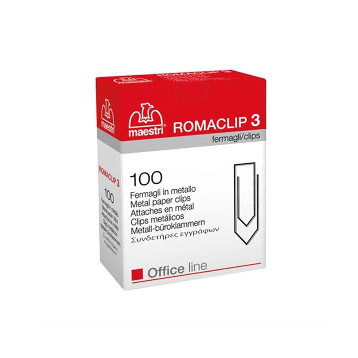 Συνδετήρες Roma Clip εγγράφων No.3/100 Platinum (ROM1092161)