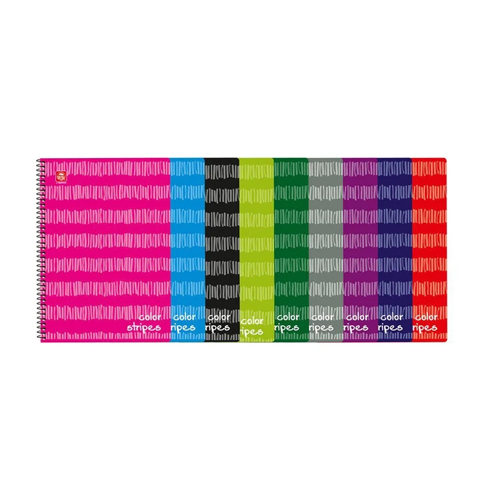 Τετράδιο Typotrust Color Stripes Σπιράλ A4 4 θεμάτων (TYP4544-12)