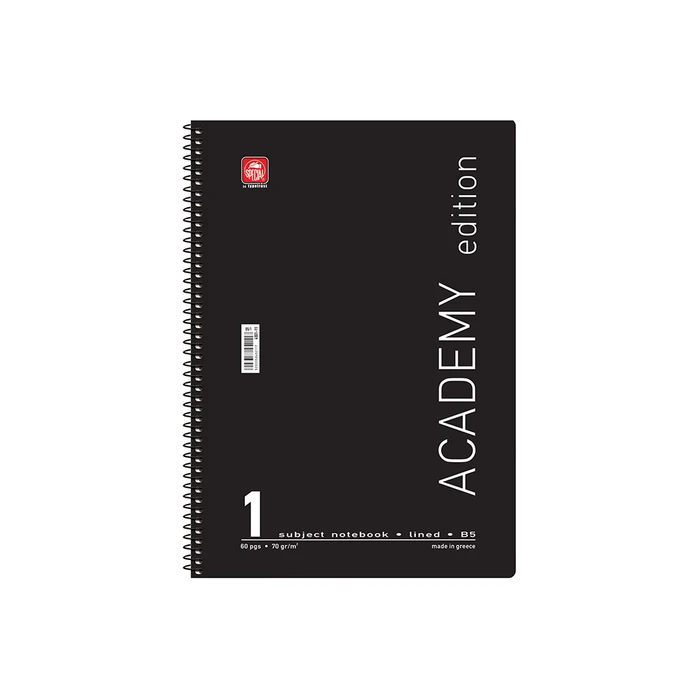 Τετράδιο Typotrust Academy Σπιράλ B5 1 θέμα (TYP4551-11)