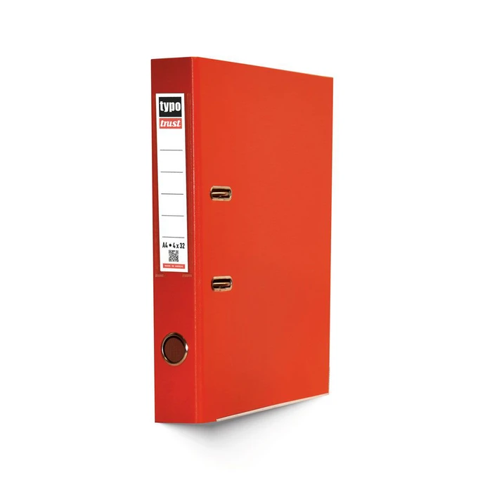 Κλασέρ Typotrust Κόκκινο από Χαρτόνι με Πλαστική Επένδυση 4/32 (KP432-02)