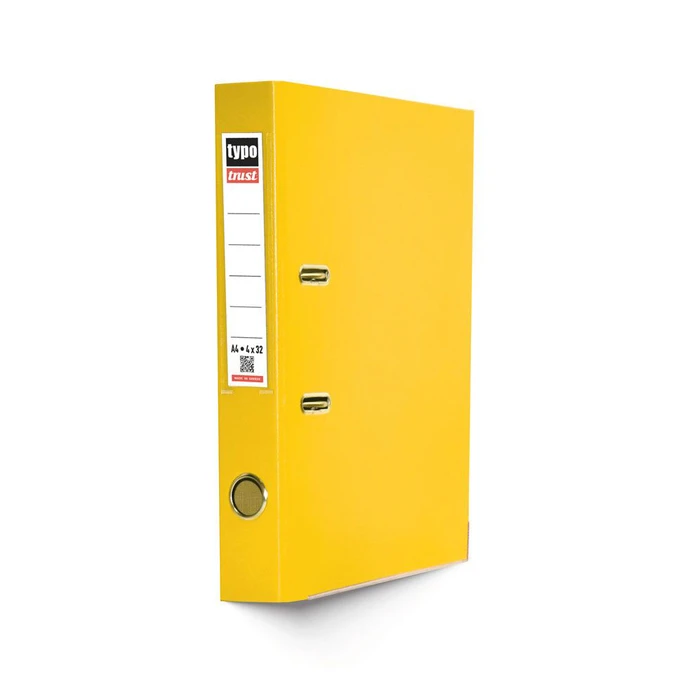 Κλασέρ Typotrust Κίτρινο από Χαρτόνι με Πλαστική Επένδυση 4/32 (KP432-05)