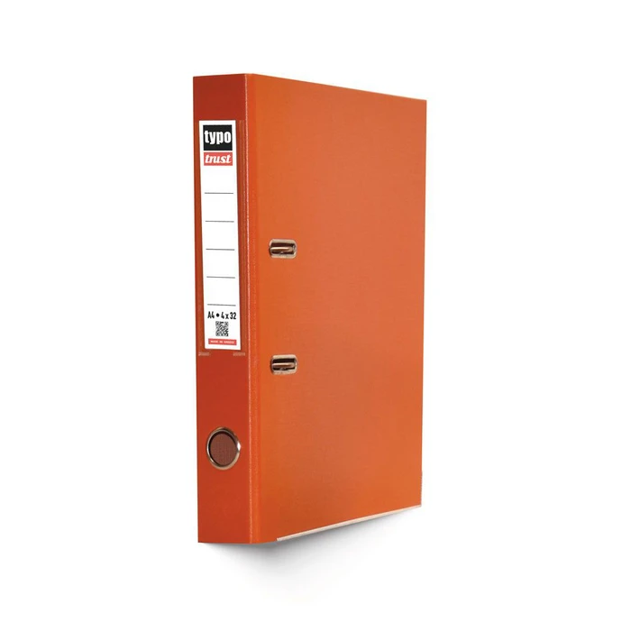 Κλασέρ Typotrust Πορτοκαλί από Χαρτόνι με Πλαστική Επένδυση 4/32 (KP432-06)