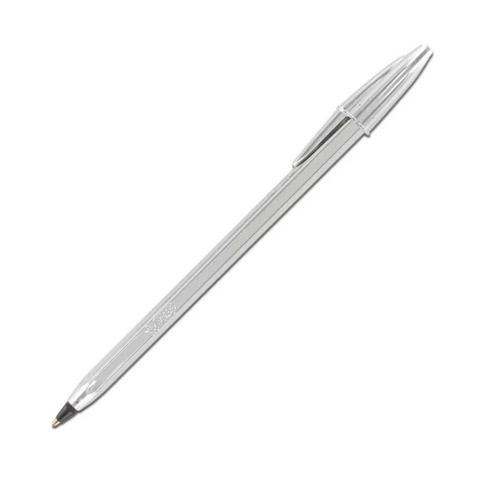 Στυλό Διαρκείας Bic Ballpoint 1.0mm Cristal Original Shine Silver (Μαύρο) (921339)