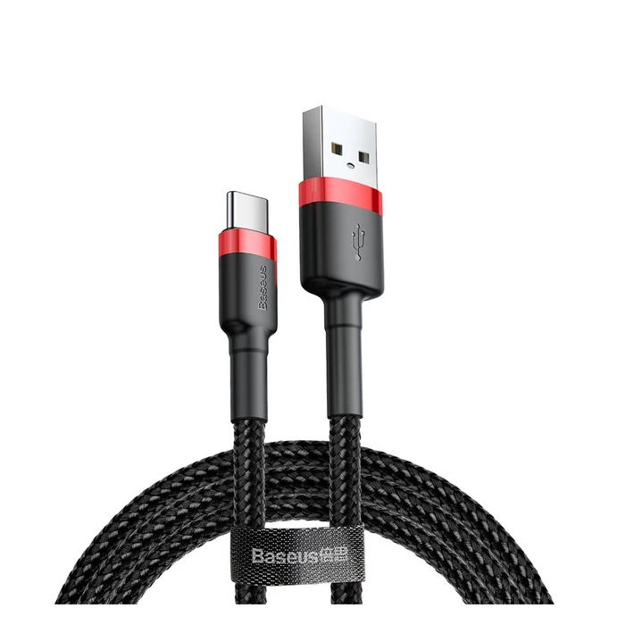 Καλώδιο USB Baseus Cafule Braided USB 2.0 USB-C male - USB-A male Μαύρο 0.5m
