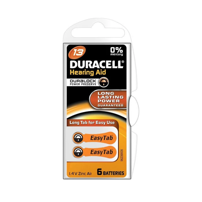 Μπαταρίες Ακουστικών Βαρηκοΐας Duracell Activai 13 1.45V 6τμχ