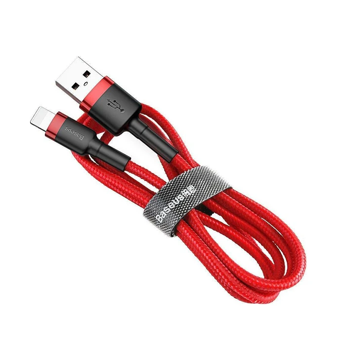 Καλώδιο USB Baseus Cafule Braided USB to Lightning Κόκκινο 0.5m