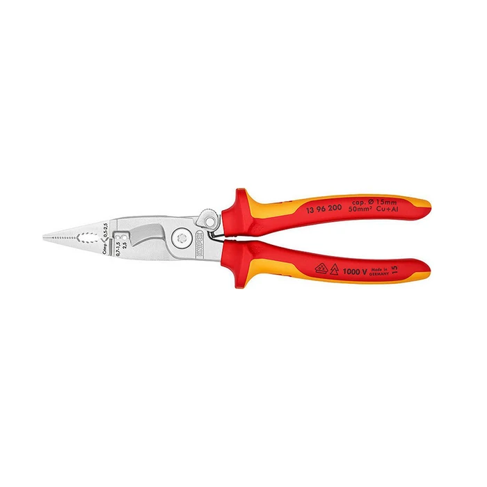 Πένσα Knipex Απογύμνωσης Καλωδίων με Κόφτη και Μήκος 200mm (1396200)