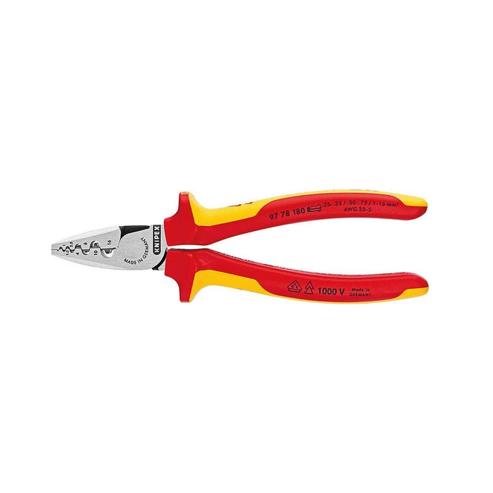 Πρέσα Ακροδεκτών Knipex με Μόνωση 180mm (9778180)