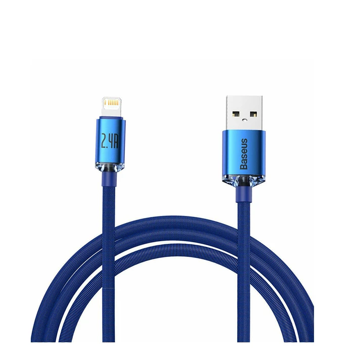 Καλώδιο USB Baseus Crystal Shine Braided USB to Lightning Μπλε 2m