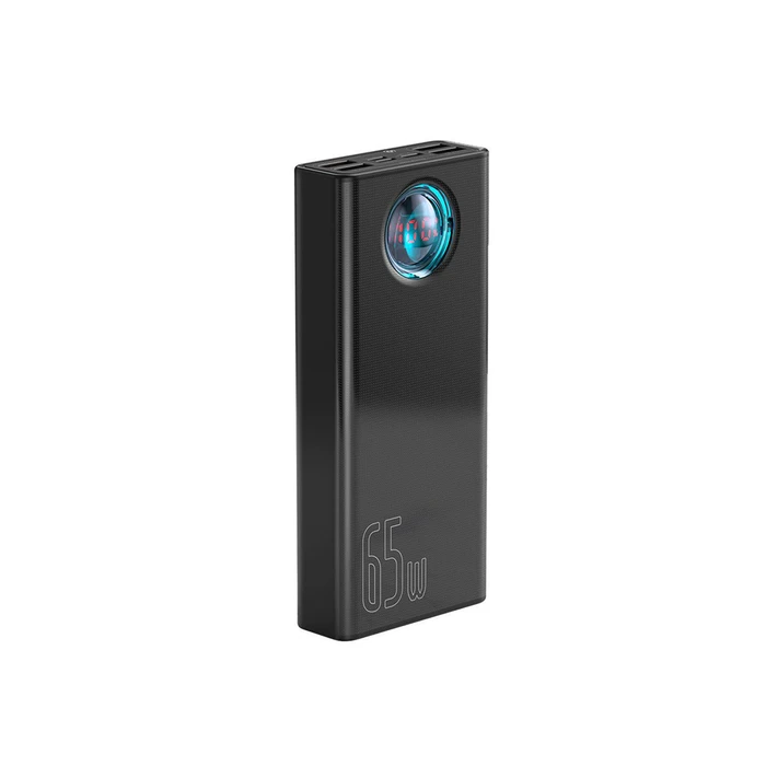 Power Bank Baseus Amblight Overseas Edition 30000mAh 65W με 4xUSB-A και Θύρα Type-C Μαύρο