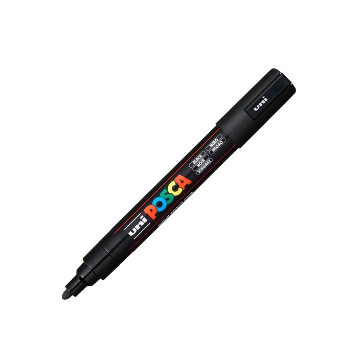 Μαρκαδοροι Uni-Ball Posca Pc-5M Medium Black (PC5MMBLK)