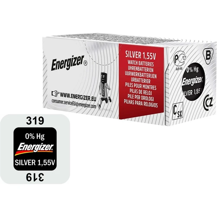 Μπαταρία Ρολογιών Energizer 319 Silver Oxide SR64 1.55V 1τμχ (9282340)