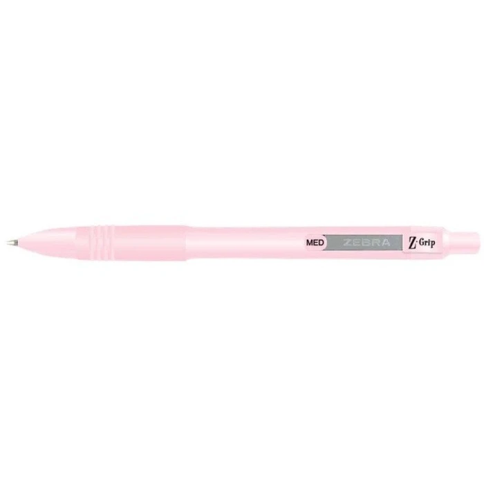 Στυλό Zebra Ballpoint Pastel Pink 1.0mm με Μπλε Μελάνι Z-Grip Smooth