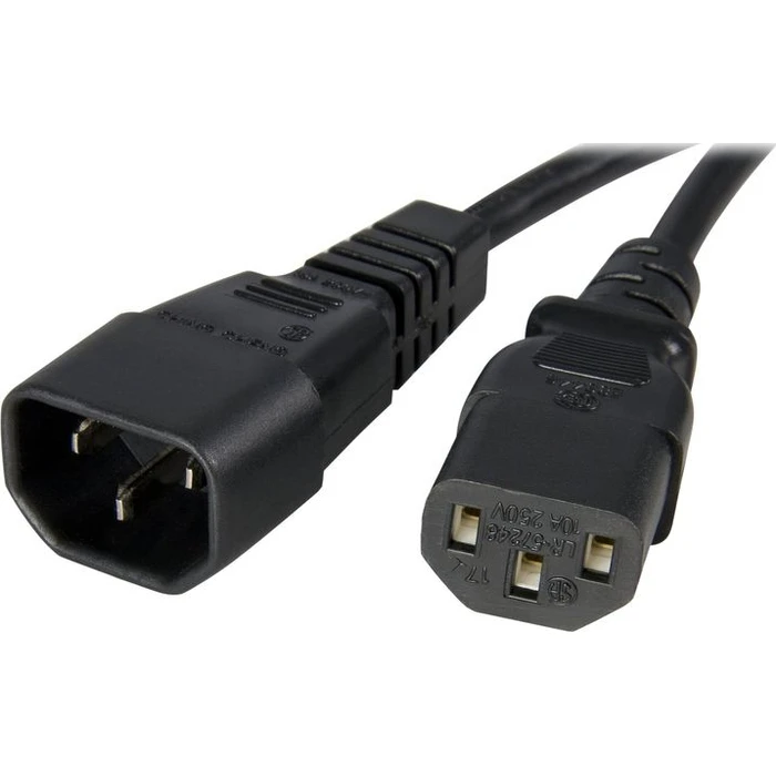 StarTech IEC C14 - IEC C13 Cable 1m Μαύρο PXT1001M