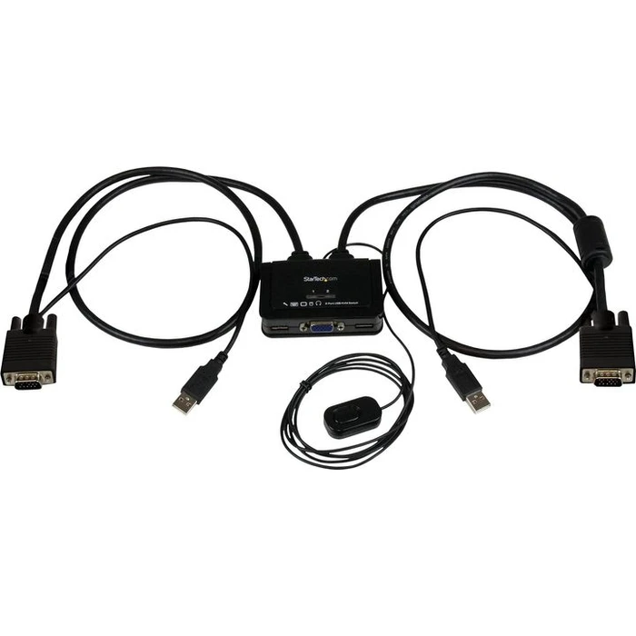 Default StarTech 2 Port KVM Switch VGA USB with Remote Switch Button