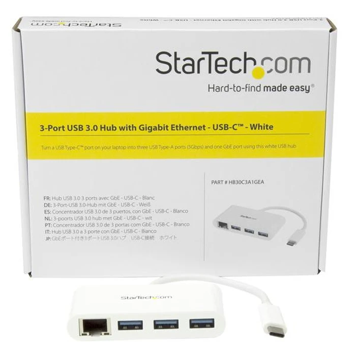 USB Hub StarTech USB C 3 0 with Gigabit Ethernet