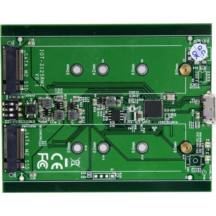 Default StarTech HDD Drive Enclosure Dual Slot Max 2TB M.2 NGFF B Key RAID