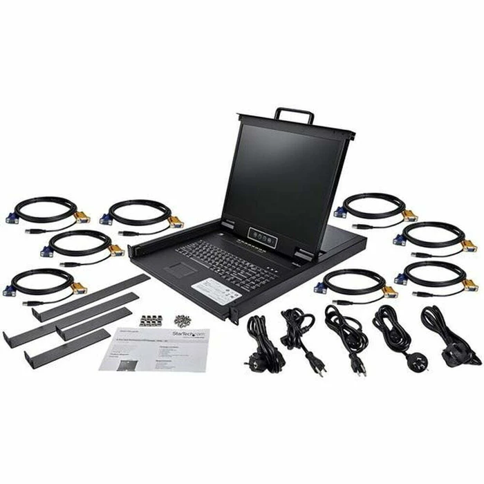 StarTech RKCONS1908K 8-Port 19" Rackmount KVM Console (1280x1024) USB / VGA