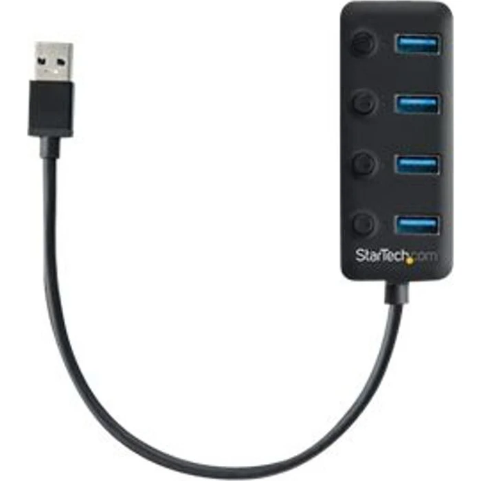 StarTech USB 3.0 Hub 4 Θυρών με σύνδεση USB-A (HB30A4AIB)