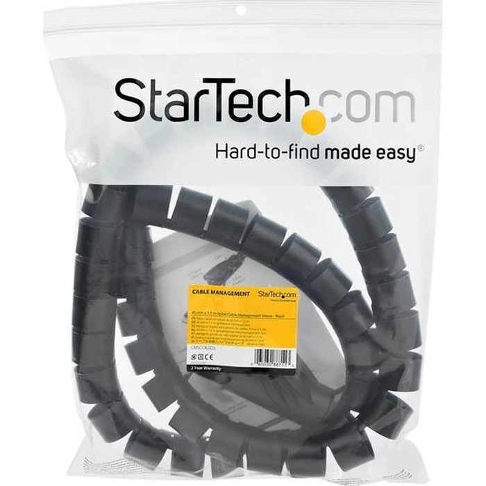StarTech Coiled Cable Management Sleeve Black (CMSCOILED3)