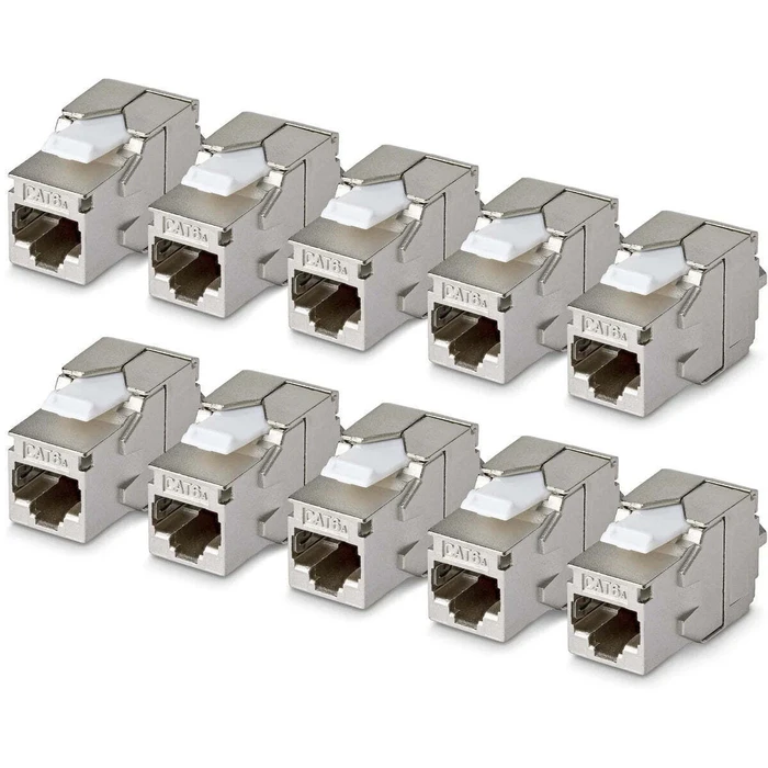 StarTech Cat6A Keystone Jack - Πακέτο 10 τεμαχίων, Θωρακισμένο (STP), Χωρίς Εργαλεία