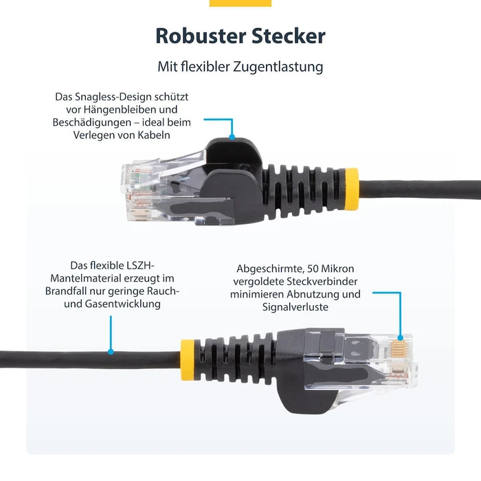 StarTech Direct Attach Copper Cat.6 Καλώδιο Δικτύου Ethernet 5m Κίτρινο 1τμχ N6PAT5MYLS