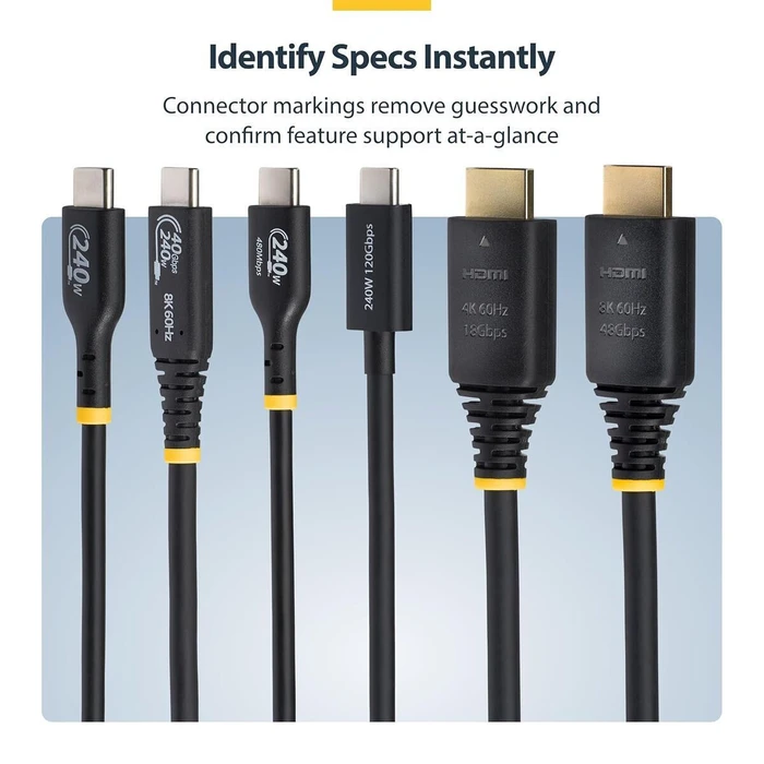 StarTech HDMI 2.1 Cable HDMI male - HDMI male Μαύρο HDMI21-CBL-8K60-4M